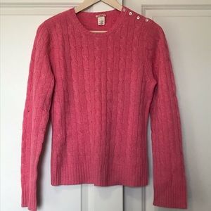 J. Crew pink sweater with buttons